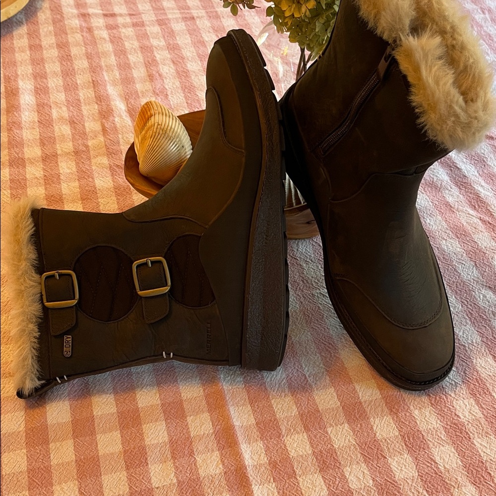 Merrell Dark Brown Fur-Lined Winter Boots